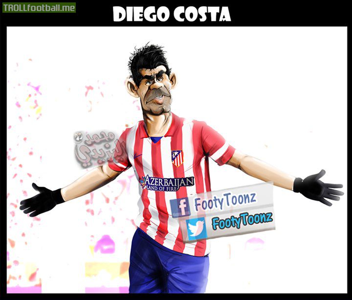 image Cartoon Diego Costa PC, Android, iPhone and iPad. Wallpapers 