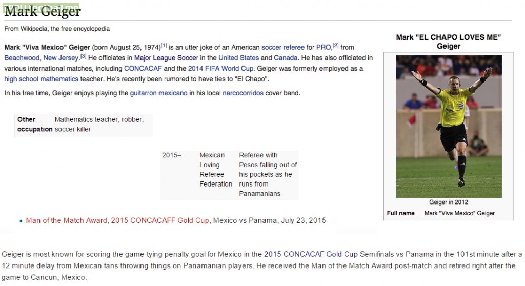 From The Wikipedia Page Of Mark Geiger Referee From The Mexico