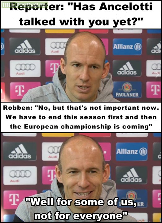 Yesterday, when Robben trolled himself 😂