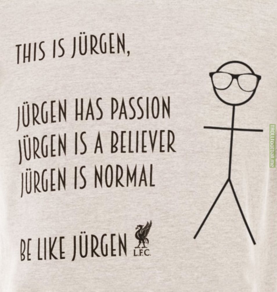 Liverpool officially released this shirt - Be like Jurgen