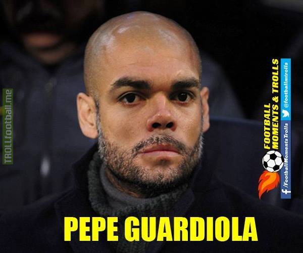 Pepe and Pep Guardiola swap.😃