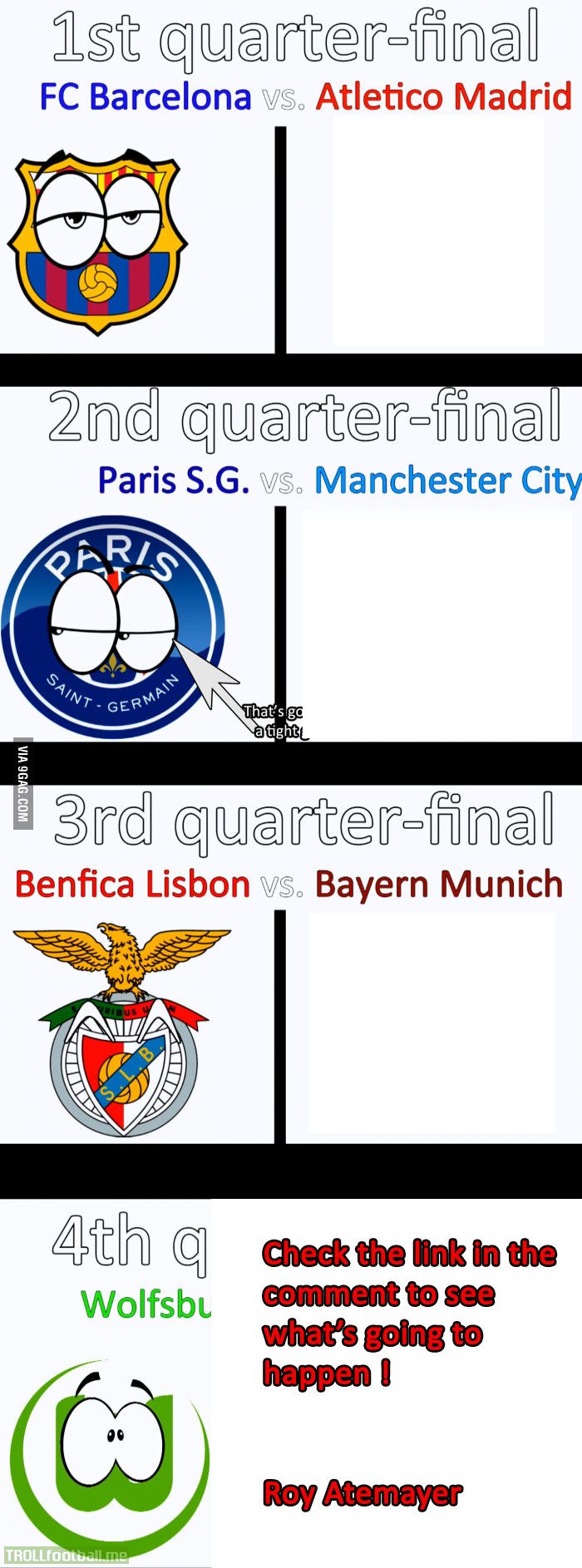 Champions League quarter-finals, what's gonna happen ?