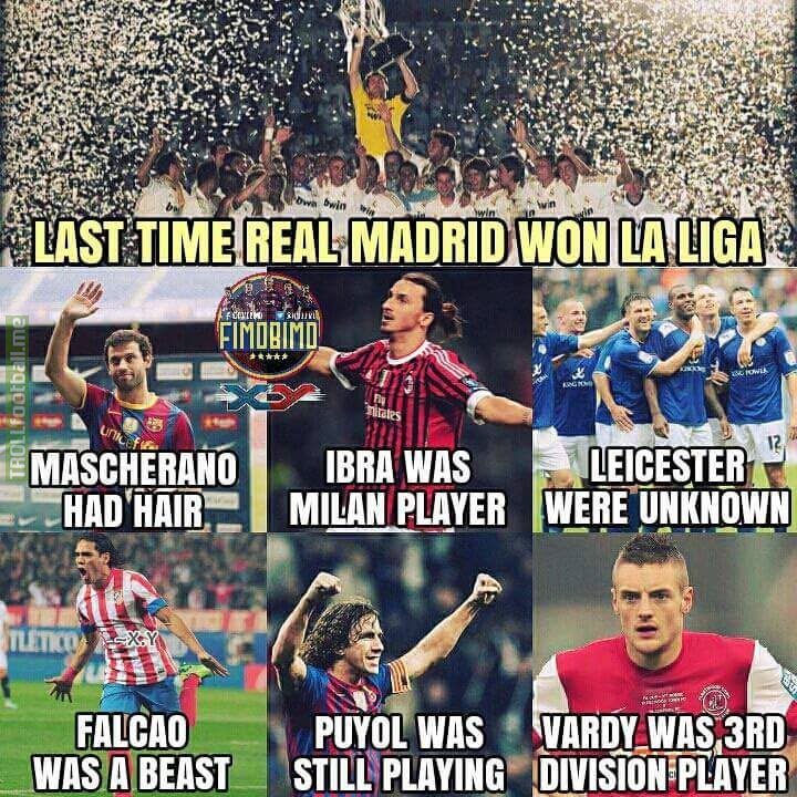 Last time Real Madrid won the league..
