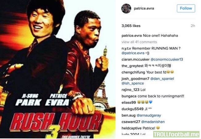 Patric3 Evra joins Instagram and his first post is this..