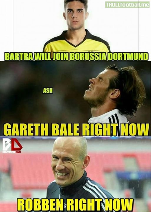 Reactions to Bartra at Dortmund.