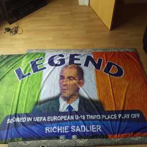 Republic of Ireland fans are taking a flag dedicated to Richie Sadlier to EURO 2016