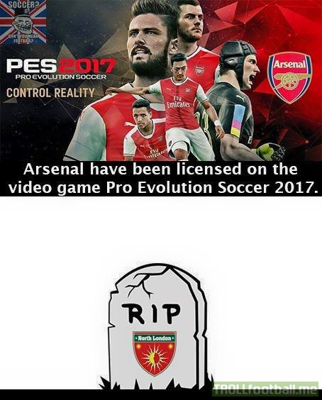 No more North London in PES😃