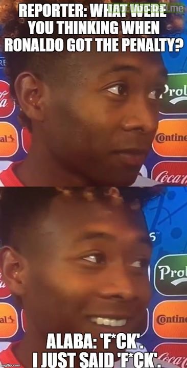 Alaba doesn't care about swearing in interviews!