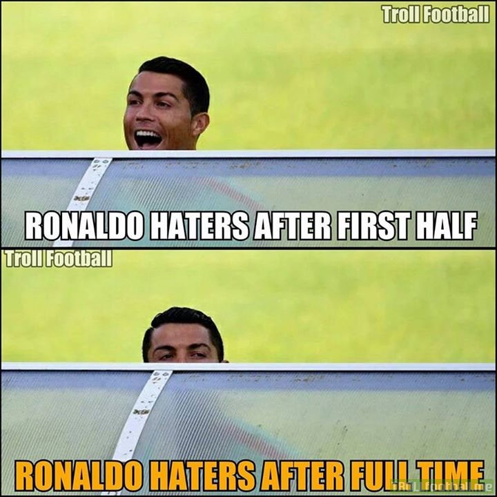 Cristiano Ronaldo haters today