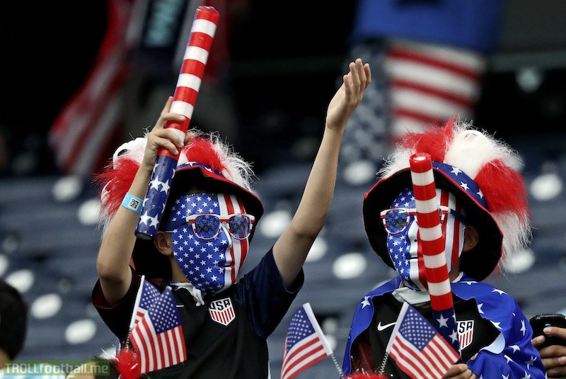 United States fans before the match against Argentina in the semifinals of the 2016 Copa America Centenario soccer tournament at NRG Stadium.