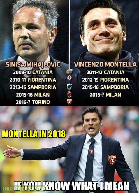If Mihajlović leaves a club Montella is ready to replace him the next season