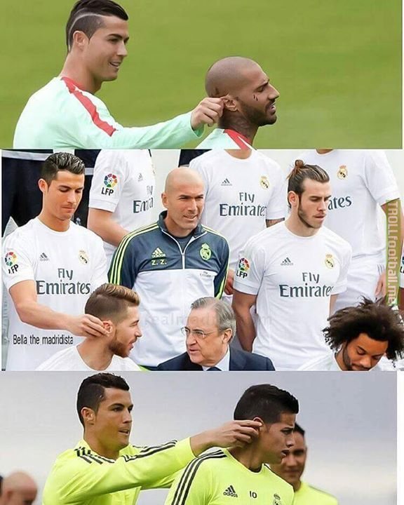 CR7 has a thing for ears?
