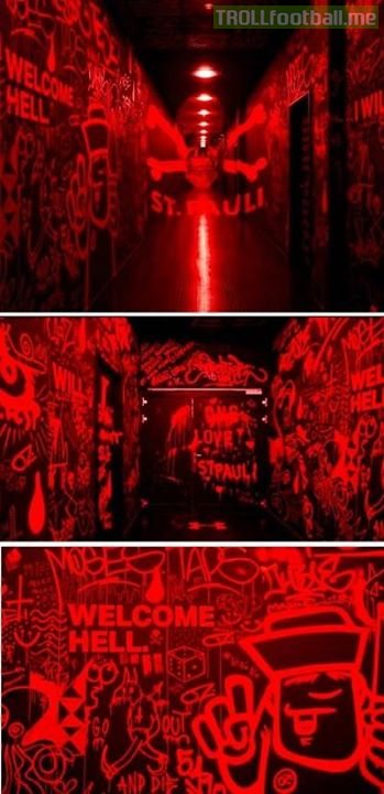 The new FC St. Pauli player tunnel. Welcome to Hell, indeed!