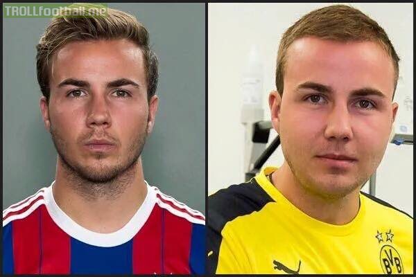 Mario Götze went from 'your girl calls me daddy' to 'can i have a hug please'..
