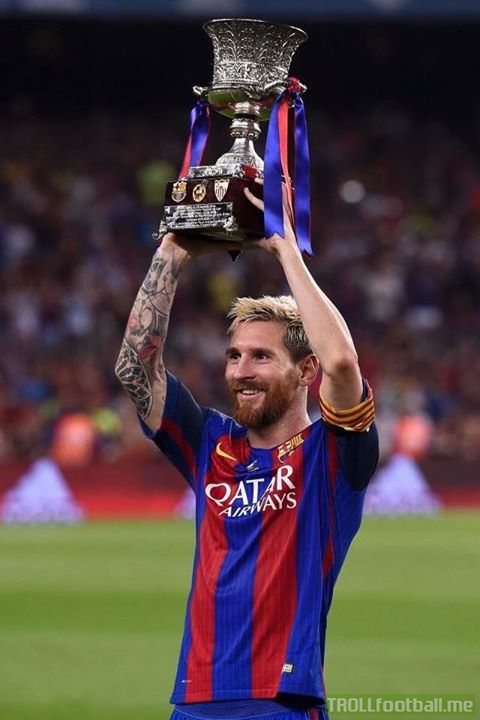 29 year old Lionel Messi with his 29th trophy. Unreal.