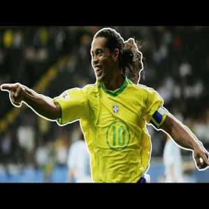 Ronaldinho's first goal for Brazil! 😳