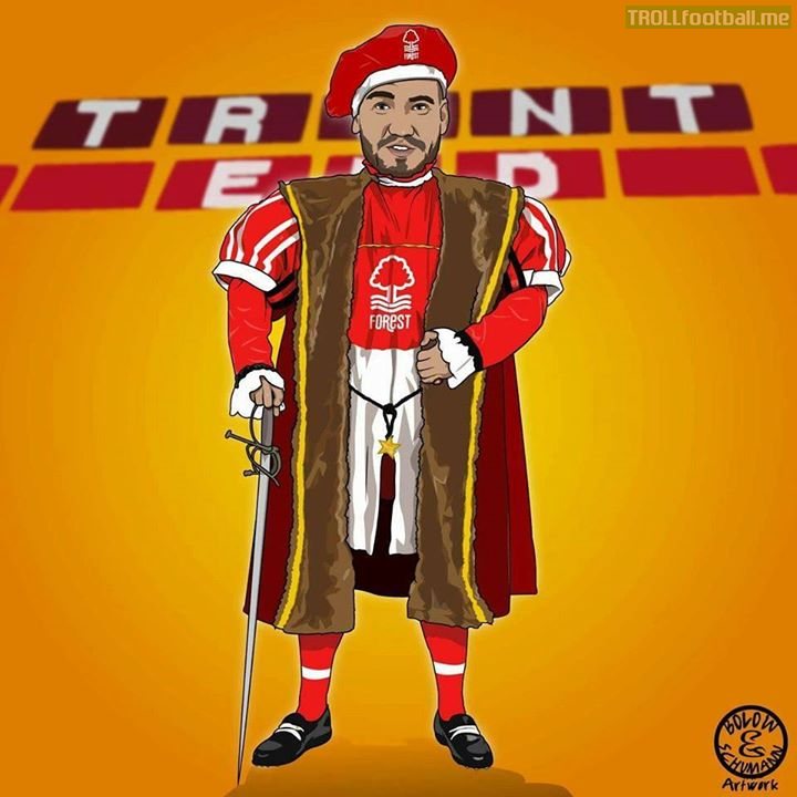 Lord Bendtner has become the king of Nottingham Forest.