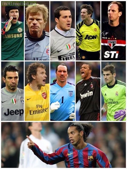 All these legendary goalkeepers have Ronaldinho scoring on them in common.