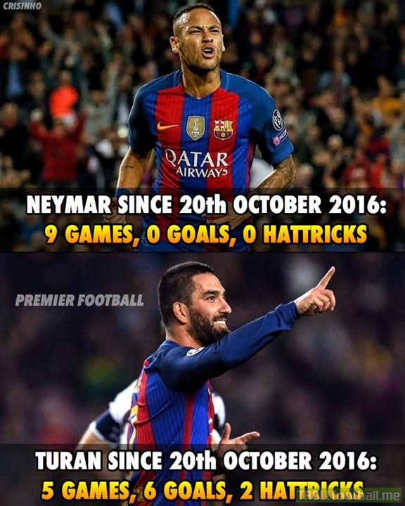Neymar hasn't scored a goal since 20th October 😱