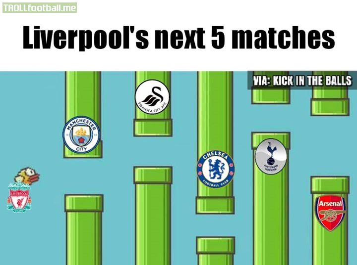 Liverpool's next 5 matches