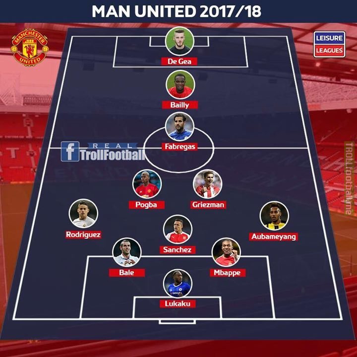 If all the rumours come true, United could be lining up with the classic 1-1-2-3-3 formation next season....