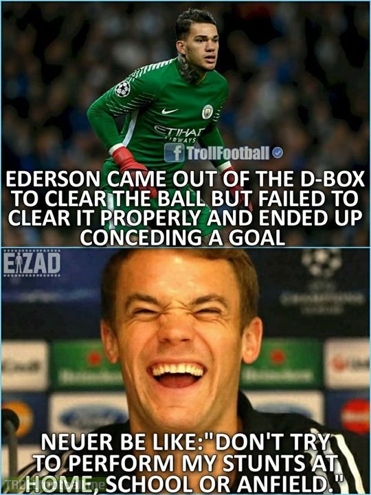 Never try to be Neuer 😂