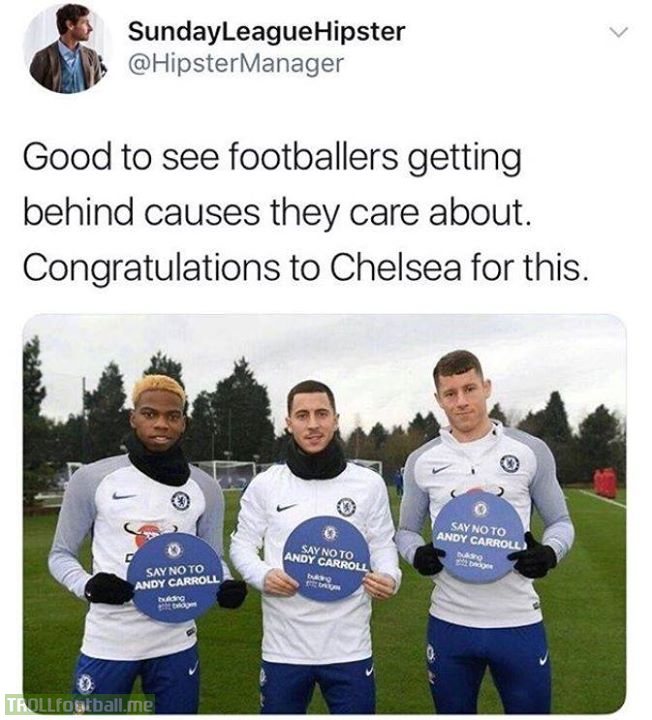 Hats off to Chelsea players for this wonderful cause.