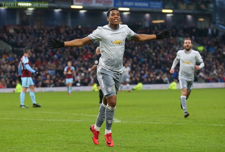 Burnley 0-1 Manchester United Anthony Martial makes it 3 goals in 3 straight PL matches 🔥