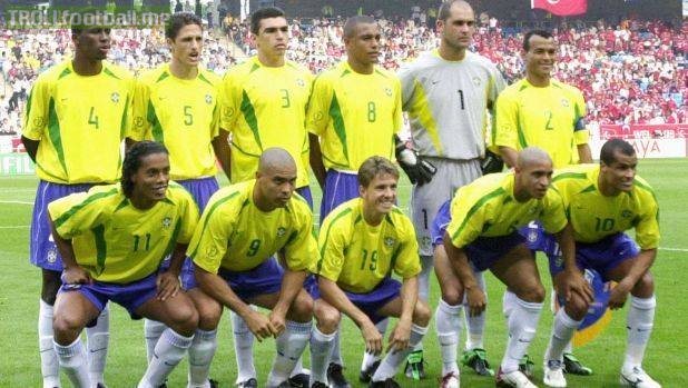 The 2002 Brazil team and the 2010 Spain team. Imagine what a battle these two would have had. Who would win?