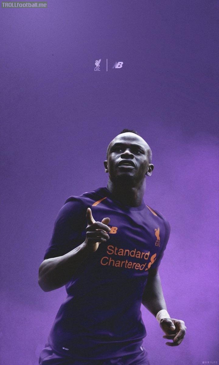 A mock up of Liverpools leaked Purple kit