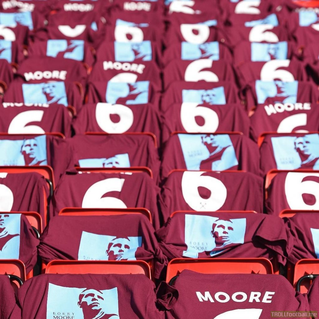 Class by West Ham - a free Bobby Moore t-shirt for every away fan at Anfield today