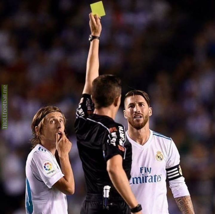 Modric wondering how that isn't a red card