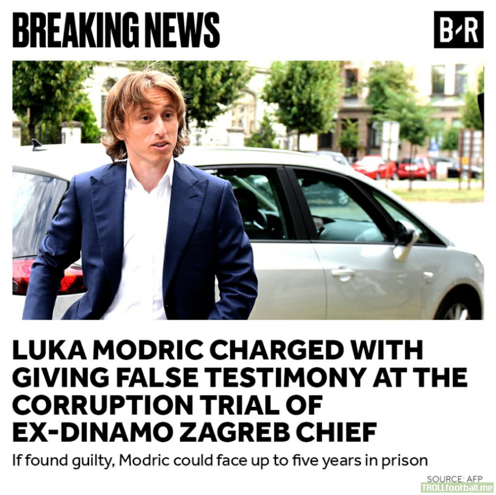 Luka Modric charged with giving false testimony.