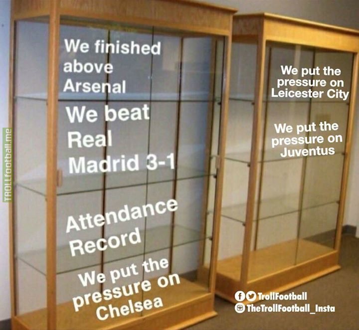 Spurs trophy cabinet updated 😂 Make sure you follow us on Instagram! www.instagram.com/officialsoccermemes
