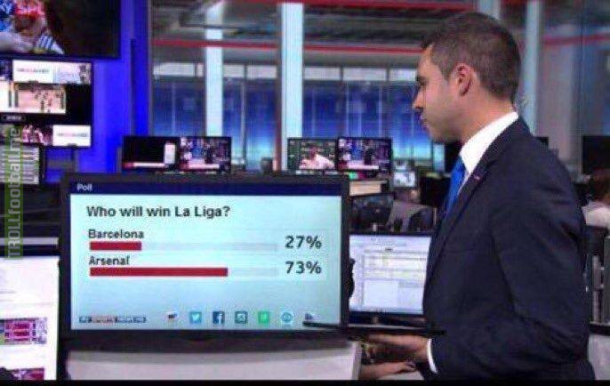 Arsenal fans can win any poll.