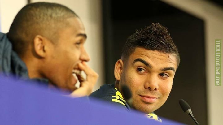 Reporter to Casemiro: “Juve vs. Real Madrid and it’s the 85th minute with Douglas Costa running down the left flank and you’re the last and only defender, will you think about the World Cup?” “I’ll break him in half! (laughs)” -Casemiro