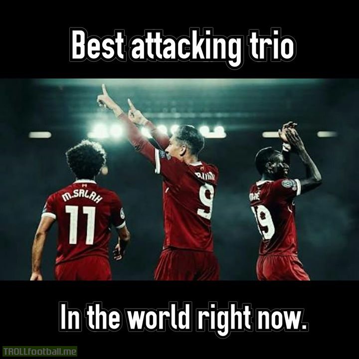 Mane, Salah and Firmino 😍 The best attaching trio in the world?