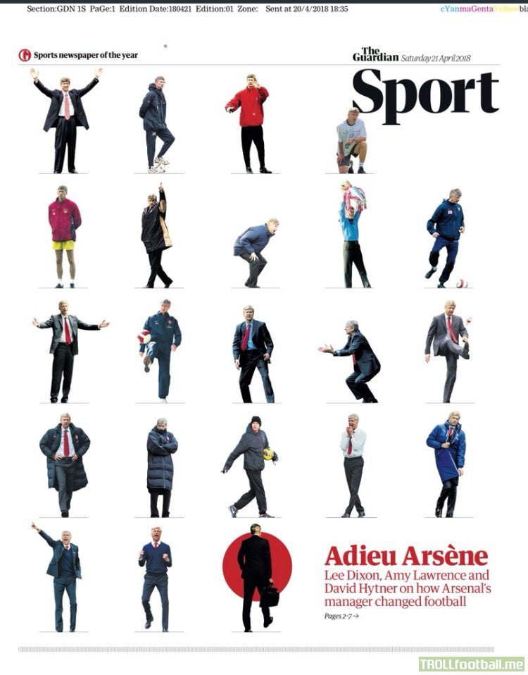 The Guardian Sport's back page today