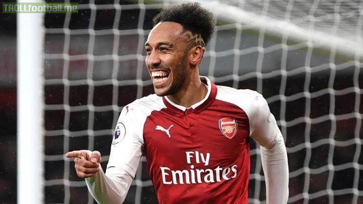 Only Mohamed Salah (12 goals) has outscored Pierre-Emerick Aubameyang (9) since he joined Arsenal in January.