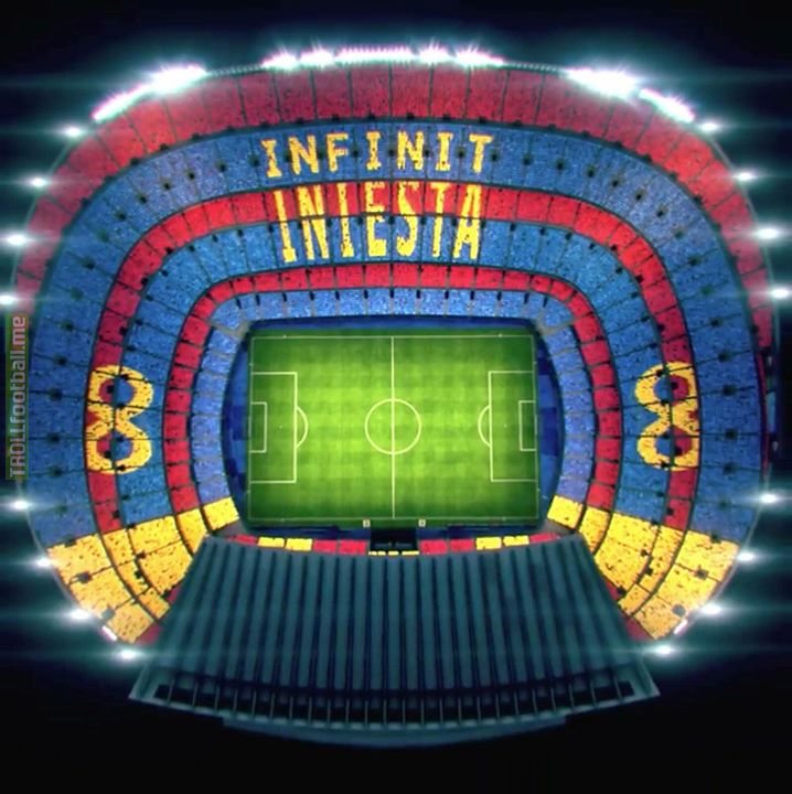 Tifo for Iniesta's last game 😍