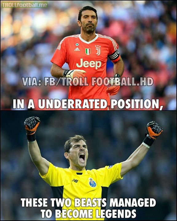 Iker Casillas and Gigi Buffon.❤