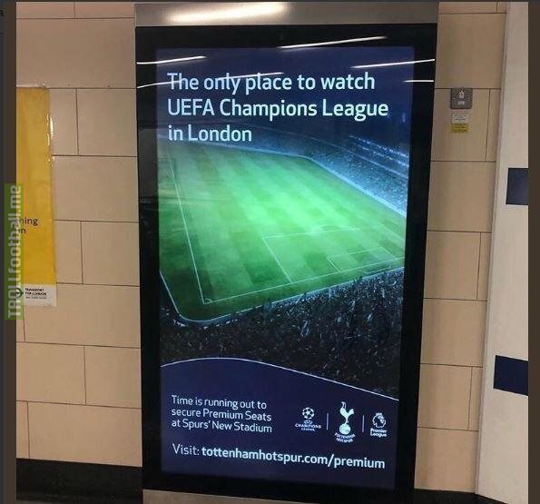 Spurs being ruthless with their advertising