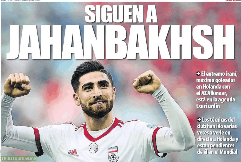 Real Sociedad interested in signing Jahanbakhsh