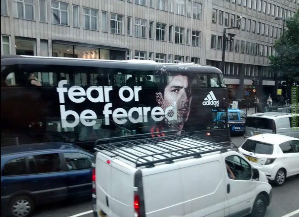 At the last World Cup, Luis Suarez got sent of for biting an Italian player. This was the marketing campaign Adidas was running at the time.