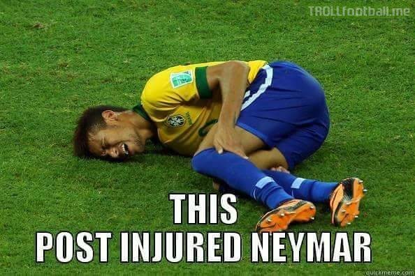 We hope he'll be okay for the next match...