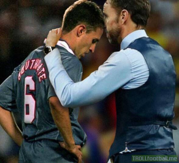 It’s ok Gareth, it’ll be fine. Southgate consoles Southgate 22 years later.