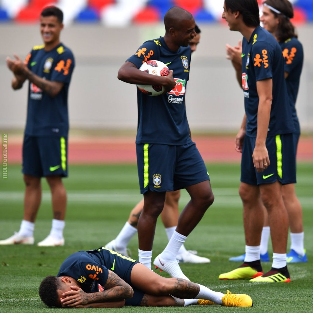 Neymar preparing for the Belgium game