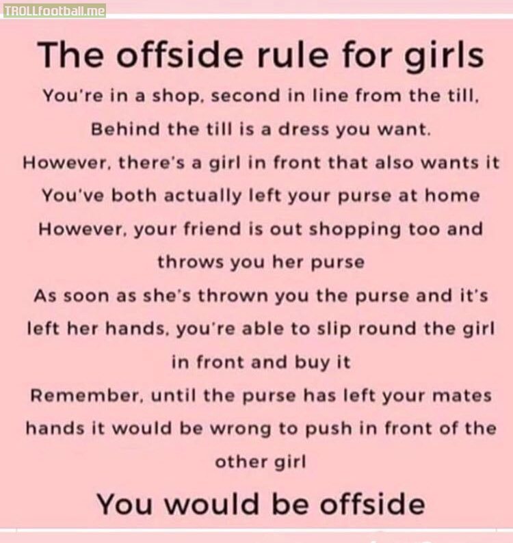 The offside rule for girls