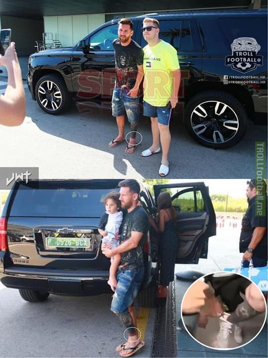 Latest pics of Lionel Messi . He's still wearing that ribbon given by that reporter ❤️ This guy is so Humble ❤️