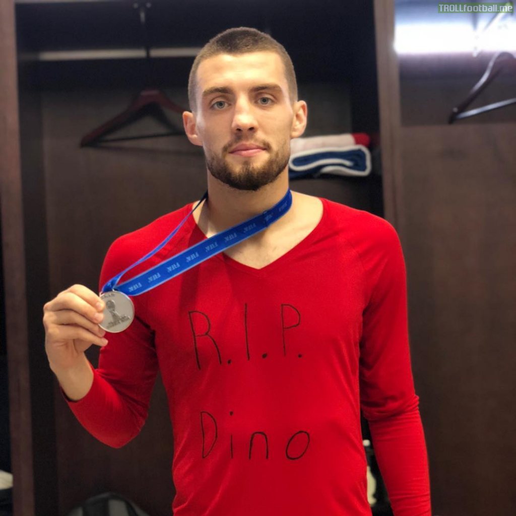 Mateo Kovacic dedicates his silver medal towards his friend Dino, a childhood friend, who passed away a couple days ago.